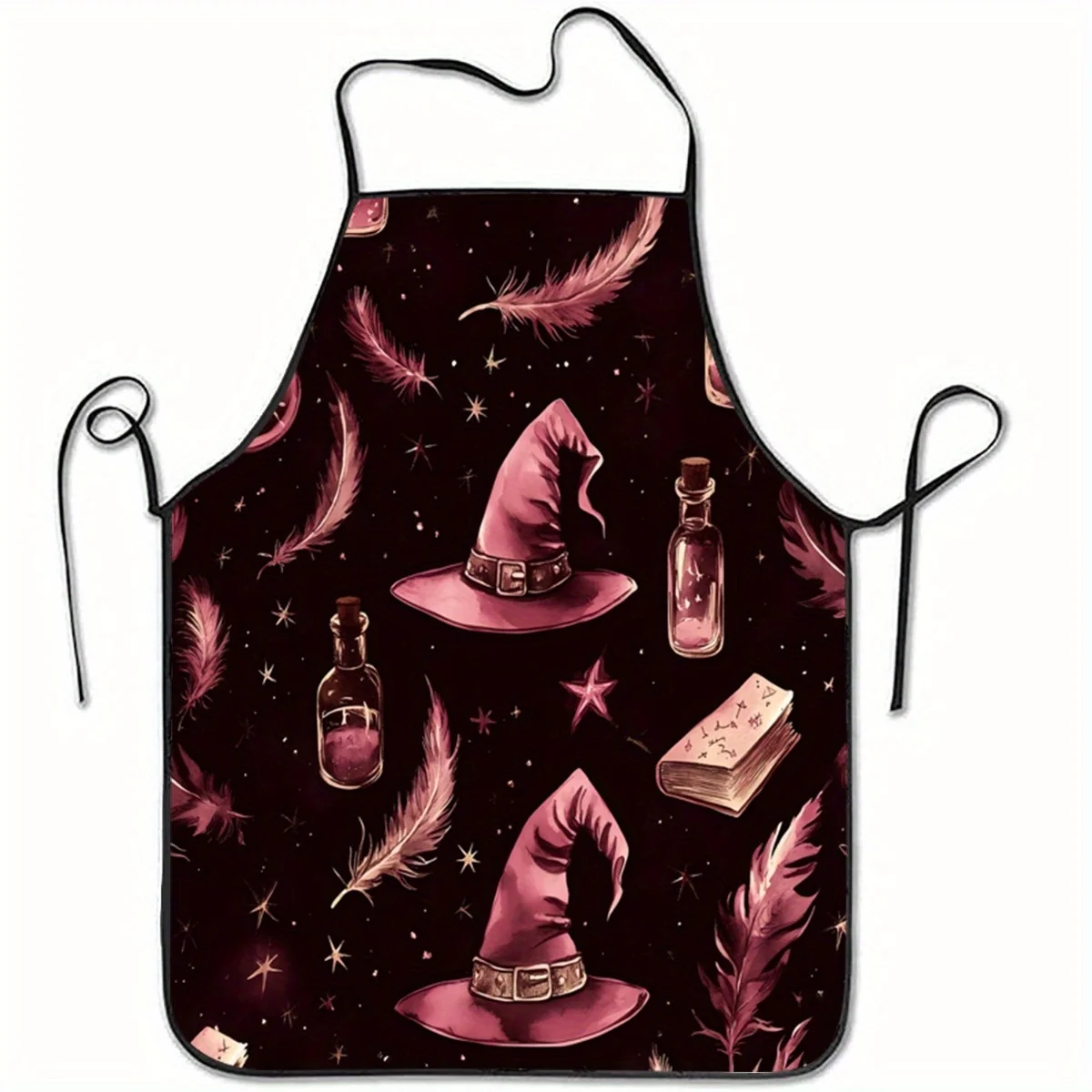 ผ้ากันเปื้อนลายแม่มดและขนนก 1  - Kitchen Witch Baking บทวิจารณ์และราคา