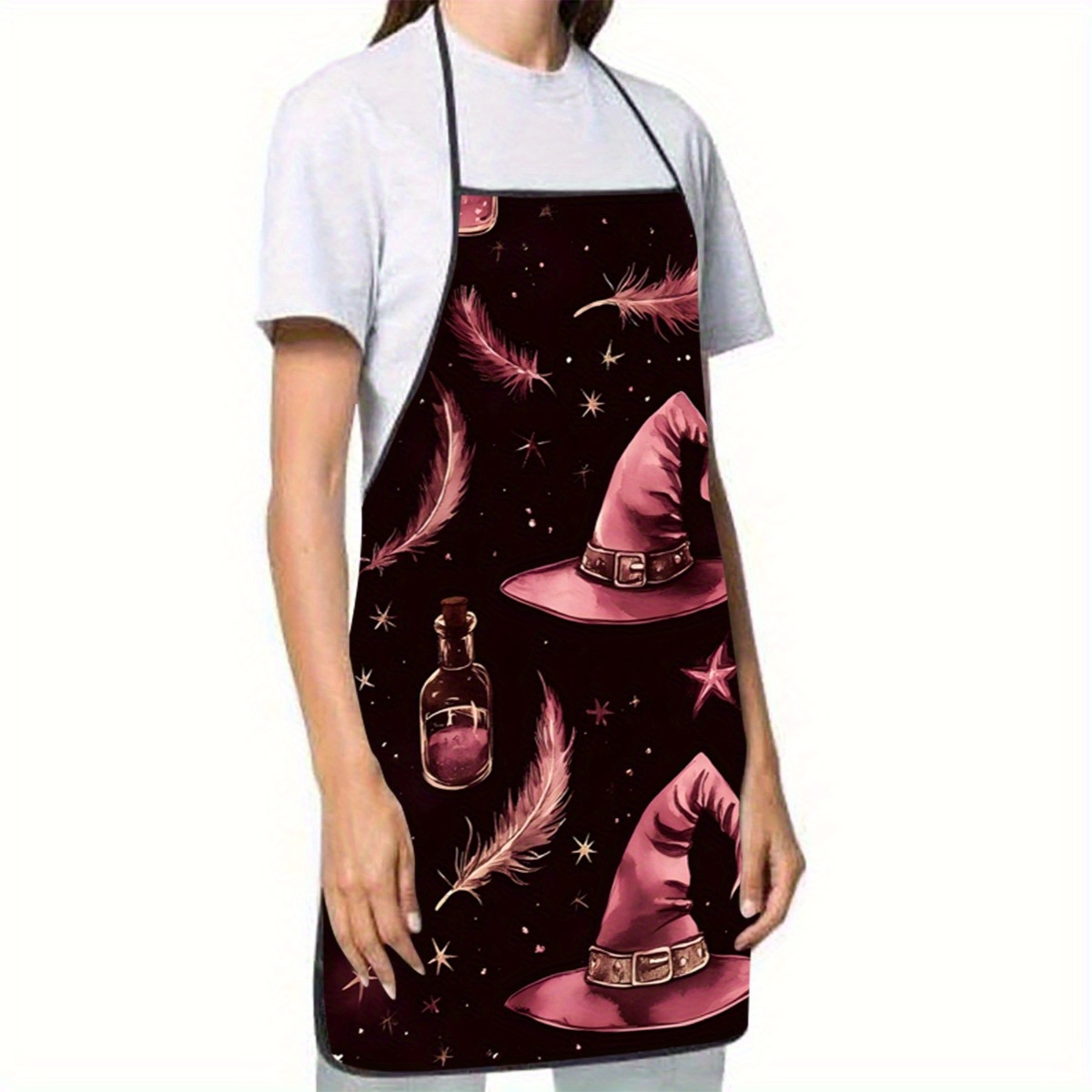 ผ้ากันเปื้อนลายแม่มดและขนนก 1  - Kitchen Witch Baking บทวิจารณ์และราคา
