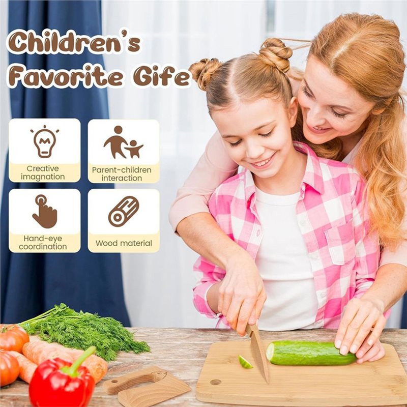 ชุดมีดไม้สำหรับเด็กและชุดอุปกร - Kitchen Kids Baking Set บทวิจารณ์และราคา